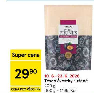 Tesco Švestky sušené, 200 g 
