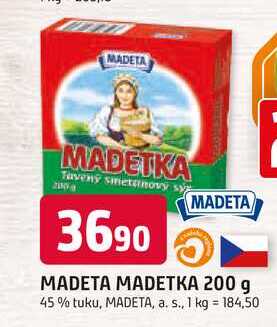 Madeta Madetka tavený smetanový sýr 200g