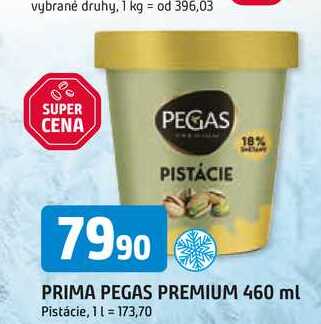 PEGAS PREMIUM 460 ml Pistácie