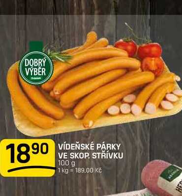 VÍDEŇSKÉ PÁRKY VE SKOP. STŘÍVKU 100 g