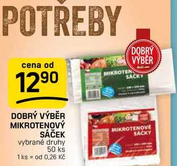 DOBRÝ VÝBĚR MIKROTENOVÝ SÁČEK vybrané druhy 50 ks
