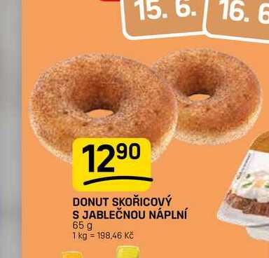 DONUT SKOŘICOVÝ S JABLEČNOU NÁPLNÍ 65 g 