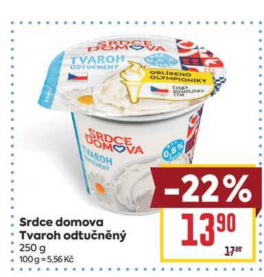 Srdce domova Tvaroh odtučněný 250 g
