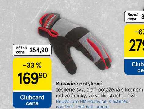 Rukavice dotykové, zesílené švy, dlaň potažená silikonem. citlivé špičky, ve velikostech L a XL