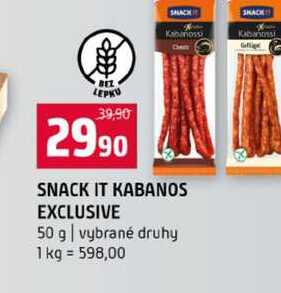 SNACK IT KABANOS EXCLUSIVE 50 g vybrané druhy