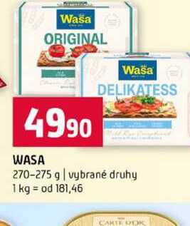WASA 270-275 g vybrané druhy