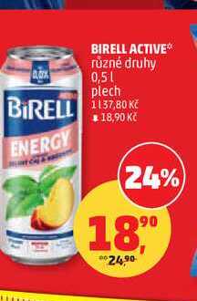BIRELL ACTIVE různé druhy, 0,5 l