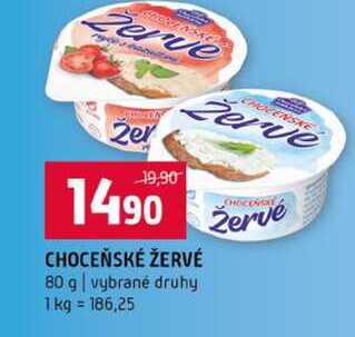 CHOCEŇSKÉ ŽERVÉ 80 g vybrané druhy