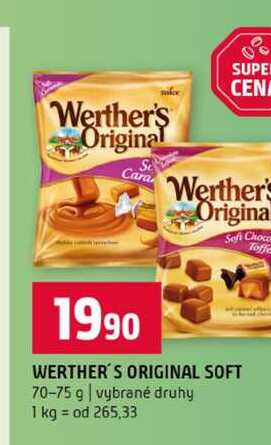 WERTHER'S ORIGINAL SOFT 70-75 g vybrané druhy