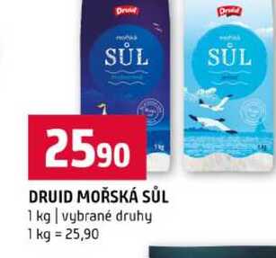DRUID MOŘSKÁ SŮL 1 kg vybrané druhy 