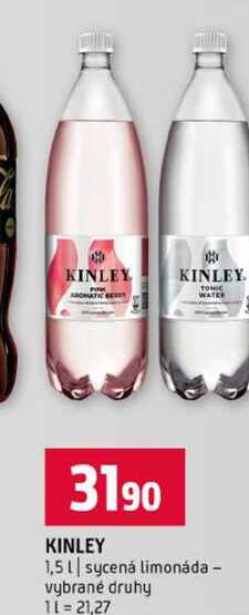 KINLEY 1,5l sycená limonáda vybrané druhy 