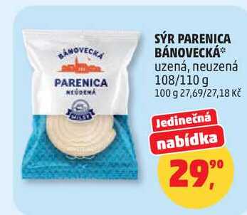 SÝR PARENICA BÁNOVECKÁ uzená, 108/110 g