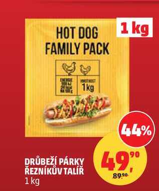 DRŮBEŽÍ PÁRKY ŘEZNÍKŮV TALÍŘ, 1 kg
