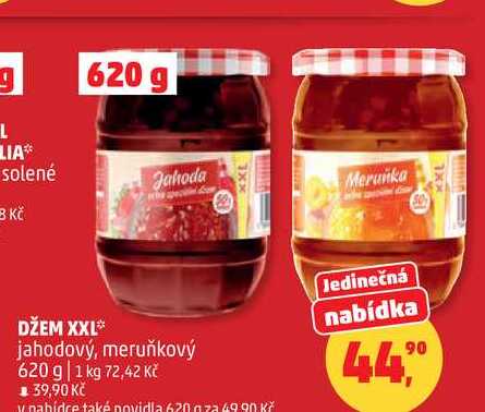 DŽEM XXL jahodový, 620 g 