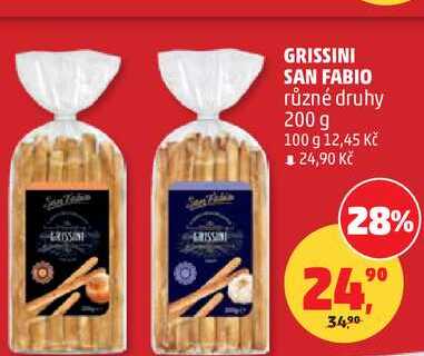 GRISSINI SAN FABIO různé druhy, 200 g
