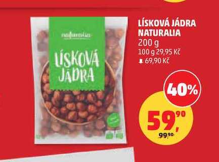 LÍSKOVÁ JÁDRA NATURALIA, 200 g 