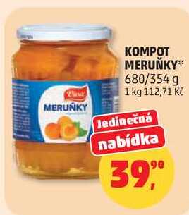 KOMPOT MERUŇKY, 680/354 g