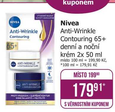 Nivea Anti-Wrinkle Contouring 65+ denní a noční krém 2x 50 ml