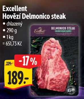 Excellent Hovězí Delmonico steak, 290 g