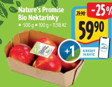 Nature's Promise Bio Nektarinky, 500 g