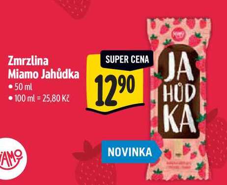 Zmrzlina Miamo Jahůdka, 50 ml 