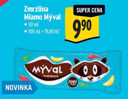 Zmrzlina Miamo Mýval, 50 ml 