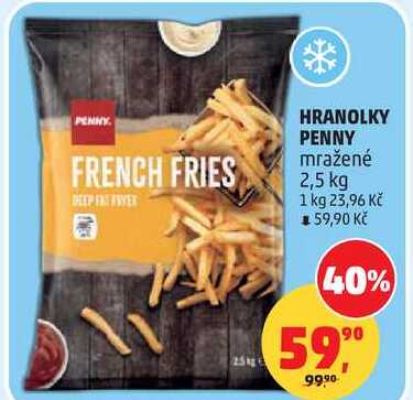 HRANOLKY PENNY mražené, 2,5 kg 