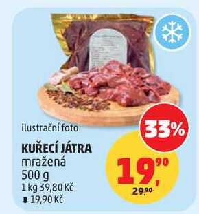 KUŘECÍ JÁTRA mražená, 500 g
