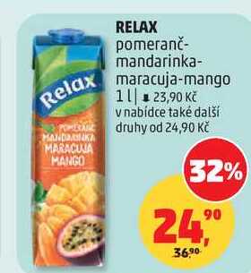 RELAX pomeranč- mandarinka- maracuja-mango, 1 l