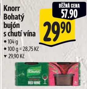 Knorr Bohatý bujón s chutí vína, 104 g