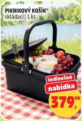 PIKNIKOVÝ KOŠÍK skládací, 1 ks