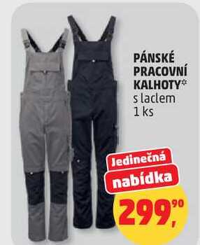 PÁNSKÉ PRACOVNÍ KALHOTY s laclem, 1 ks