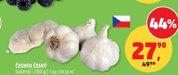 ČESNEK ČESKÝ balený, 200 g