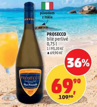 PROSECCO bílé perlivé, 0,75 l