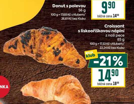 Croissant s lískooříškovou náplní z naší pece 85g