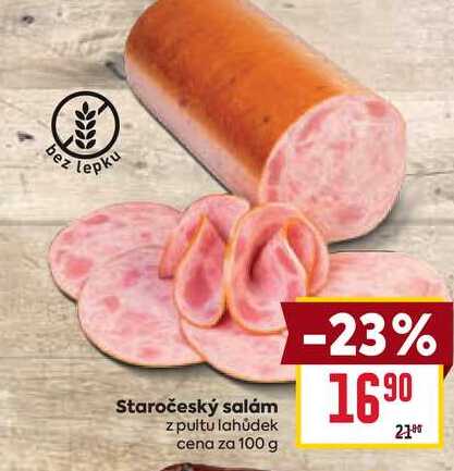 Staročeský salám z pultu lahůdek cena za 100 g