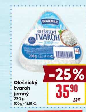 Olešnický tvaroh jemný 230 g