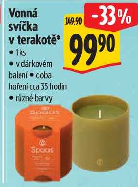 Vonná svíčka v terakotě