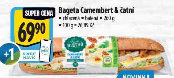 Bageta Camembert & čatní, 260 g