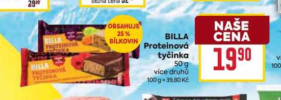 BILLA proteinová tyčinka 50g