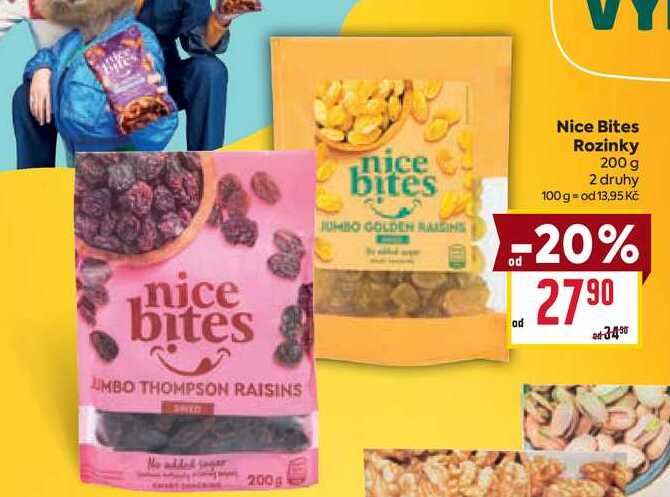 Nice Bites Rozinky 200 g