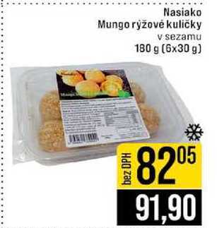 Nasiako Mungo rýžové kuličky v sezamu 180 g (6x30 g)