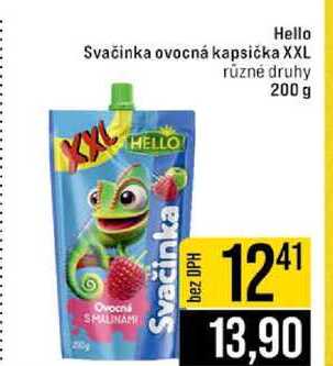 Hello Svačinka ovocná kapsička XXL různé druhy 200 g 