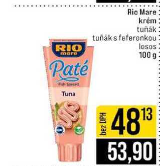 Rio Mare krém tuňák tuňák s feferonkou losos 100 g
