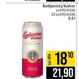 Budějovický Budvar světlý ležák 33 světlý ležák 0,5l