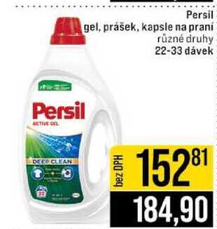 Persil gel, prášek, kapsle na praní různé druhy 22-33 dávek