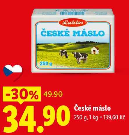 České máslo, 250 g