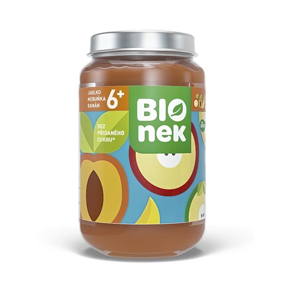 BIOnek Příkrm jablko, meruňka a banán