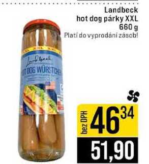 Landbeck hot dog parky XXL 660 g