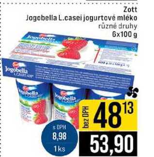 Zott Jogobella L.casei jogurtové mléko různé druhy 6x100 g